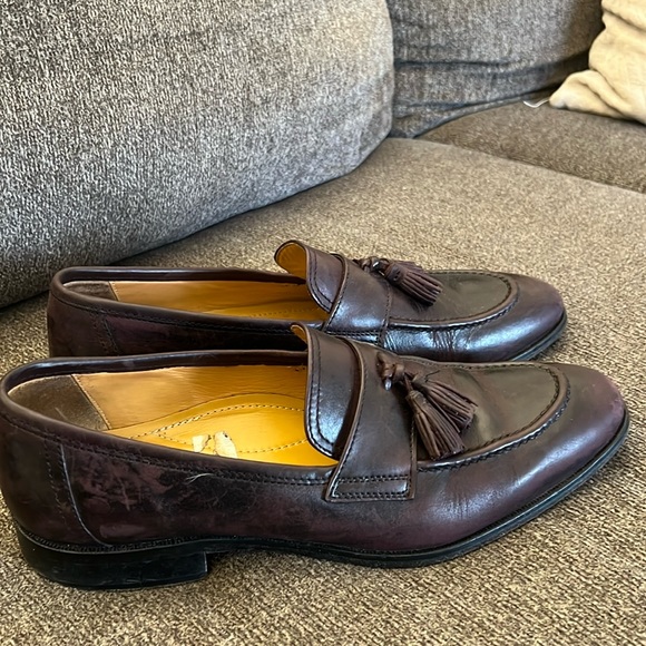 Johnston Murphy Signature Series Brown Leather Tassel Loafers Size 9 - Picture 3 of 13